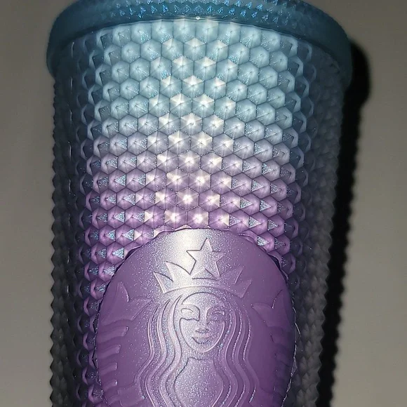 Starbucks Periwinkle 2024 Gradient Bling Winter Ombré Studded Soft Touch - Picture 3 of 8